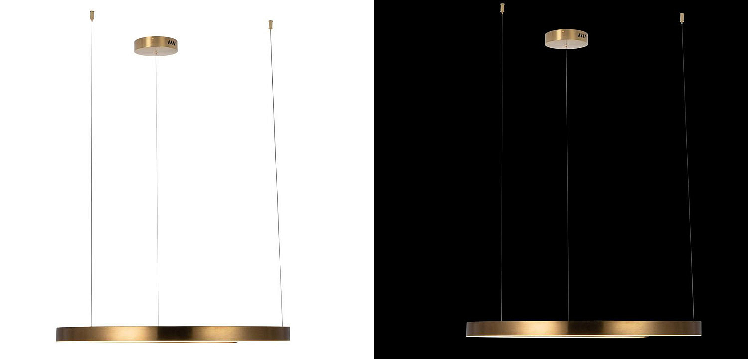 Подвесной светильник Half Ring brass 80 Подвесной светильник Half Ring brass 80 - Loft-Concept в Перми