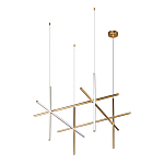 Люстра с 6-ю цилиндрическими плафонами на тонких тросах Trumpet tube варинант исполнения - 4 | Loft Concept в Перми