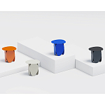 Matis журнальный столик серый из металла и кожи варинант исполнения - 2 | Loft Concept в Перми