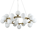 Кольцевая люстра с белыми стеклянными  плафонами в форме шара Berries Chandelier варинант исполнения - 1 | Loft Concept в Перми