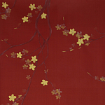 Обои ручная роспись Cherry Tree Special Colourway on Scarlet Lady dyed silk варинант исполнения - 1 | Loft Concept в Перми