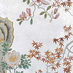 Обои ручная роспись Summer Night Blossom Original colourway on Ocean Silver gilded paper варинант исполнения - 2 | Loft Concept в Перми