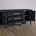 Большая VT-тумба Primo шпон Черный дуб варинант исполнения - 5 | Loft Concept в Перми