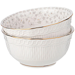 Обеденный сервиз белого цвета из фарфора на 6 персон 23 предмета Floral Charm варинант исполнения - 7 | Loft Concept в Перми