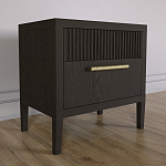 Прикроватная Тумбочка Primo с двумя ящиками Темный орех варинант исполнения - 2 | Loft Concept в Перми