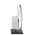 Настольная лампа из перламутра и дерева на подставке Indonesian Shell варинант исполнения - 5 | Loft Concept в Перми