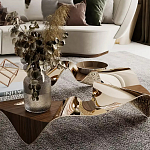 Дизайнерский журнальный стол волнистой формы Nyxacad варинант исполнения - 3 | Loft Concept в Перми