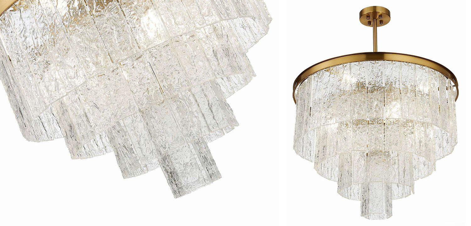 Люстра Renea Textured Glass Chandelier Brass D60 Люстра Renea Textured Glass Chandelier Brass D60 - Loft-Concept в Перми