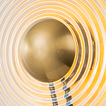 Бра с янтарным стеклянным диском и золотистыми акцентами Savio Glass Disc варинант исполнения - 7 | Loft Concept в Перми