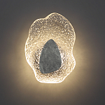 Бра с волнообразным стеклянным плафоном и вставкой из мрамора Liquid Stone варинант исполнения - 4 | Loft Concept в Перми