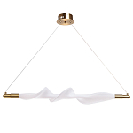 Люстра горизонтальная с волнистым белым плафоном Golden Swirl варинант исполнения - 2 | Loft Concept в Перми