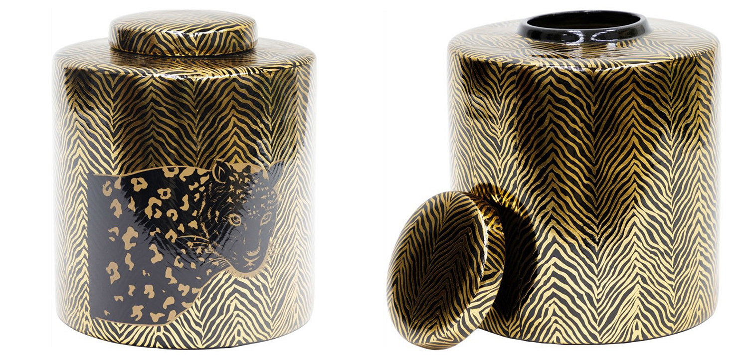 Ваза Leopard Vase black and gold 25 Ваза Leopard Vase black and gold 25 - Loft-Concept в Перми