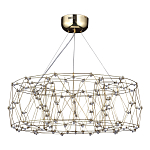 Люстра с тонкой металлической конструкцией цвета золото Quasar варинант исполнения - 1 | Loft Concept в Перми