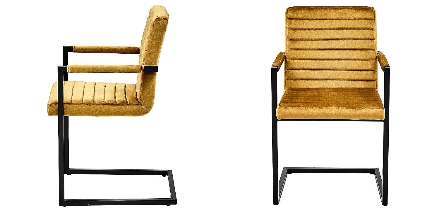 Стул с подлокотниками Dalak Stool yellow Стул с подлокотниками Dalak Stool yellow - Loft-Concept в Перми