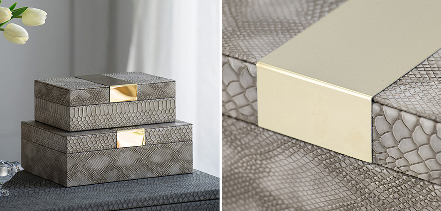 Комплект шкатулок Imitation Snakeskin Boxes Комплект шкатулок Imitation Snakeskin Boxes - Loft-Concept в Перми