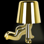 Настольная лампа фигурная цвета золото с гладким абажуром Высота 17 см Sophia варинант исполнения - 5 | Loft Concept в Перми