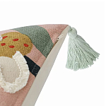 Подушка с цветочным принтом и кисточками Blooming Elegance Daisy варинант исполнения - 3 | Loft Concept в Перми