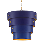 Подвесной светильник фигурный синий из 4-х широких колец Alternating Rings варинант исполнения - 1 | Loft Concept в Перми