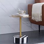 Дизайнерский журнальный стол с круглой столешницей на чёрно-белом основании Muruv варинант исполнения - 1 | Loft Concept в Перми