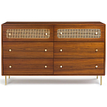 Комод с 6-ю ящиками с декором из ротанга Degarmo Chest of Drawers варинант исполнения - 2 | Loft Concept в Перми