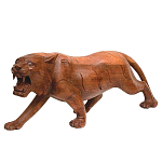 Статуэтка в виде тигра из дерева суар Predator варинант исполнения - 1 | Loft Concept в Перми