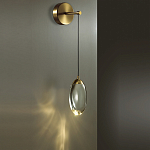 Бра с плафоном в форме капли Crystal Transparent Drop варинант исполнения - 3 | Loft Concept в Перми