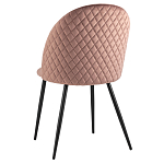 Мягкий стул в велюре пыльно-розового цвета Miruna Chair варинант исполнения - 4 | Loft Concept в Перми