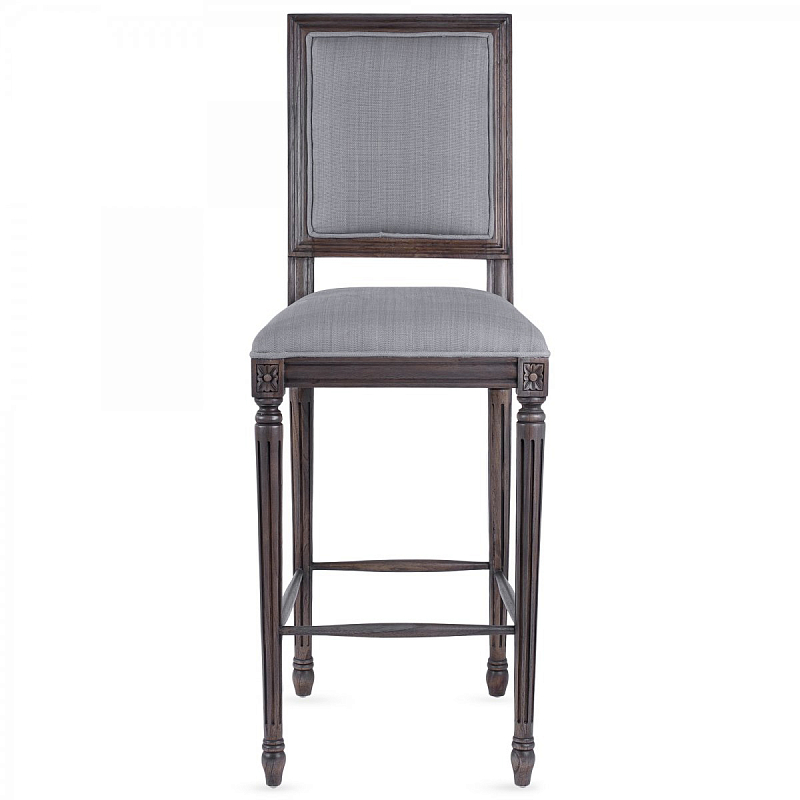 Барный стул JACOB bar stool Gray Linen Дерево Темно-Серый Серый в Перми | Loft Concept 