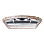 Зеркало-окно настенное в венецианском стиле с деревянной рамой бежевого цвета Venetian Smooth варинант исполнения - 3 | Loft Concept в Перми