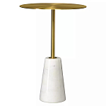 Кофейный столик с круглой столешницей на белом мраморном основании Original Foundation варинант исполнения - 3 | Loft Concept в Перми