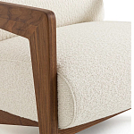 Кресло с обивкой из белого букле Armchair White Boucle варинант исполнения - 3 | Loft Concept в Перми