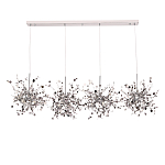 Люстра подвесная из четырех частей с металлическими круглыми элементами Terzani Argent варинант исполнения - 3 | Loft Concept в Перми