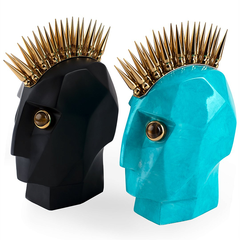 Аксессуар Kelly Wearstler Head Trip Sculpture II Черный Золотой Бирюзовый Аксессуар Kelly Wearstler Head Trip Sculpture II Черный Золотой Бирюзовый в Перми | Loft Concept