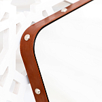 Зеркало прямоугольное в металлической раме с кожаной отделкой Loft in Reflection варинант исполнения - 4 | Loft Concept в Перми