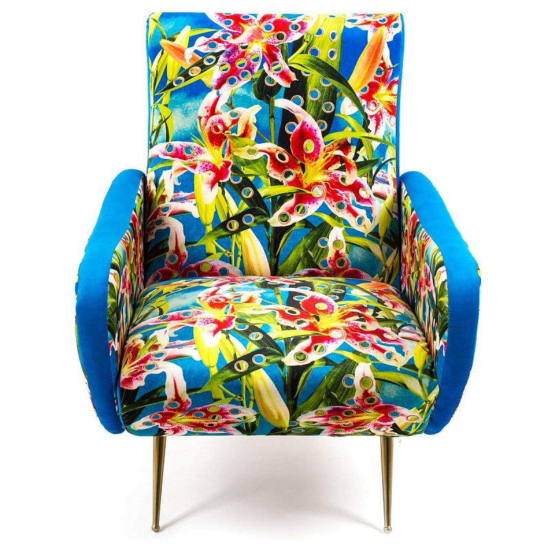 Кресло Seletti Armchair Flowers with holes Мульти Латунь Кресло Seletti Armchair Flowers with holes Мульти Латунь в Перми | Loft Concept