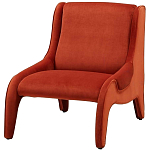 Дизайнерское кресло оранжевое в мягкой велюровой обивке Granger Armchair Orange варинант исполнения - 1 | Loft Concept в Перми