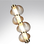 Подвесной светильник с 4-мя рифлеными стеклянными шарами Marcelh Light варинант исполнения - 9 | Loft Concept в Перми