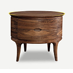 Прикроватный столик из дерева с 2-мя ящиками Moon Walnut Furniture варинант исполнения - 6 | Loft Concept в Перми