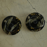 Круглая подставка под благовония из эпоксидной смолы с цветами черная Epoxy Resin Flowers Incense Stand Black варинант исполнения - 2 | Loft Concept в Перми