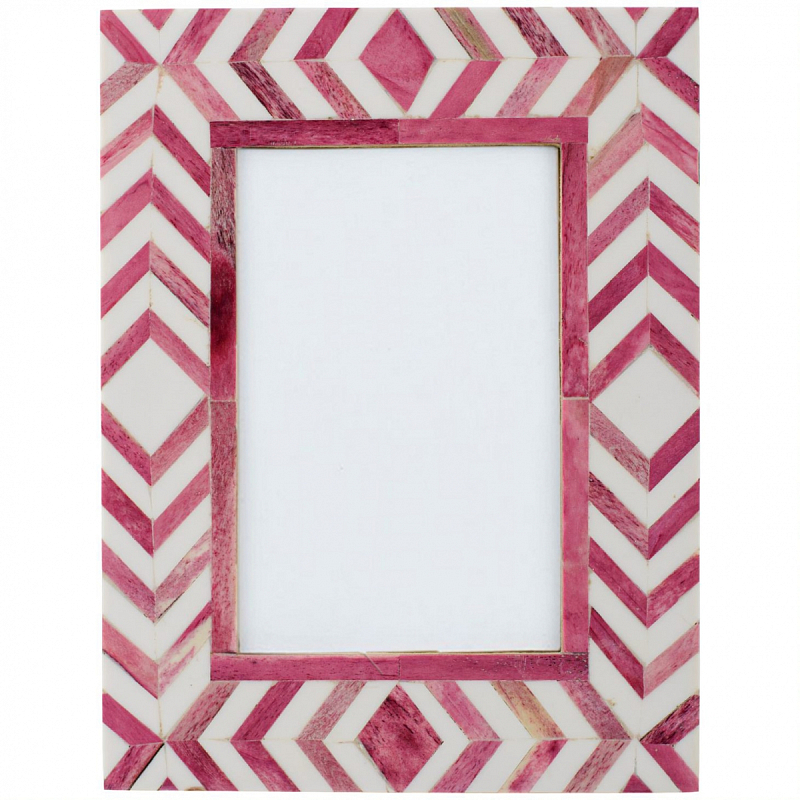 Фоторамка кость Pink Indian Bone Inlay photo frame Розовый в Перми | Loft Concept 