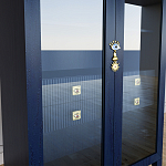 Дизайнерский шкаф витрина Elsa Dreams Blue с 4-мя ящиками варинант исполнения - 4 | Loft Concept в Перми