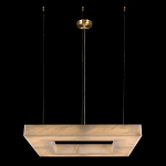 Люстра с квадратным каменным плафоном Calcite Square Light варинант исполнения - 1 | Loft Concept в Перми