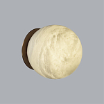 Настенно-потолочный светильник с плафоном в форме шара из алебастра Cryptocrystalline Stone варинант исполнения - 3 | Loft Concept в Перми