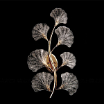 Бра в виде золотистой ветви с прозрачными листьями Andrea Wall Lamp варинант исполнения - 3 | Loft Concept в Перми