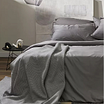 Плед из шерсти мериноса серого цвета 130×180 см Gray Waves варинант исполнения - 7 | Loft Concept в Перми