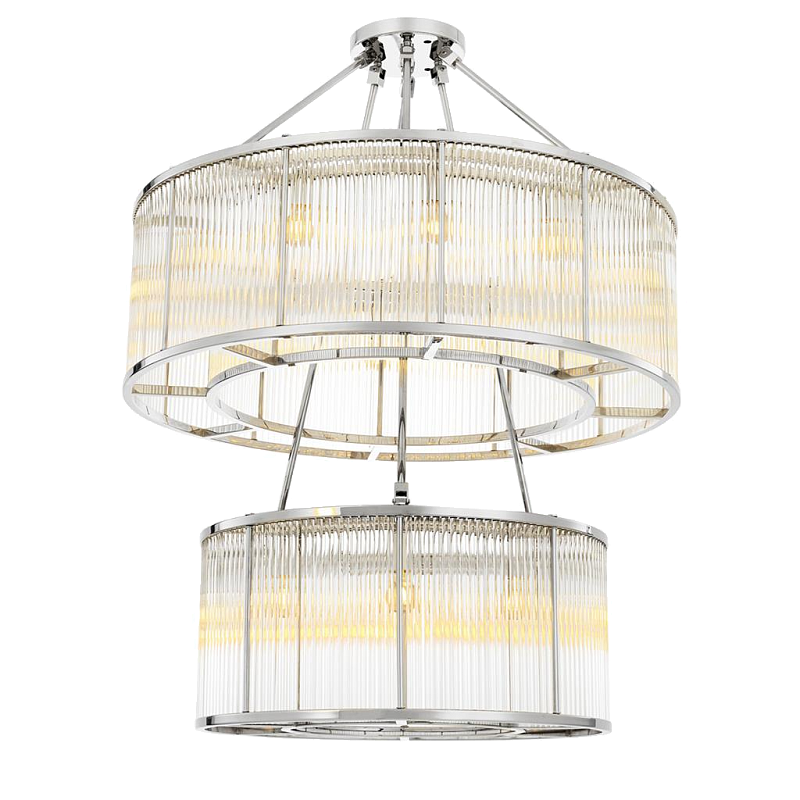 Люстра Chandelier Bernardi Nickel Никель Прозрачный в Перми | Loft Concept 