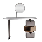 Консоль с зеркалом и  3-мя вращающимися ящиками Eloida варинант исполнения - 1 | Loft Concept в Перми