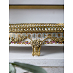 Чаша с цветочным орнаментом на бронзовых ножках Eden Garden варинант исполнения - 4 | Loft Concept в Перми