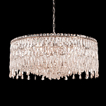 Люстра круглая с хрустальными подвесками на серебряном каркасе Roul Crystal Light варинант исполнения - 1 | Loft Concept в Перми