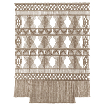 Панно на стену плетеное Макраме бежевый цвет  варинант исполнения - 13 | Loft Concept в Перми